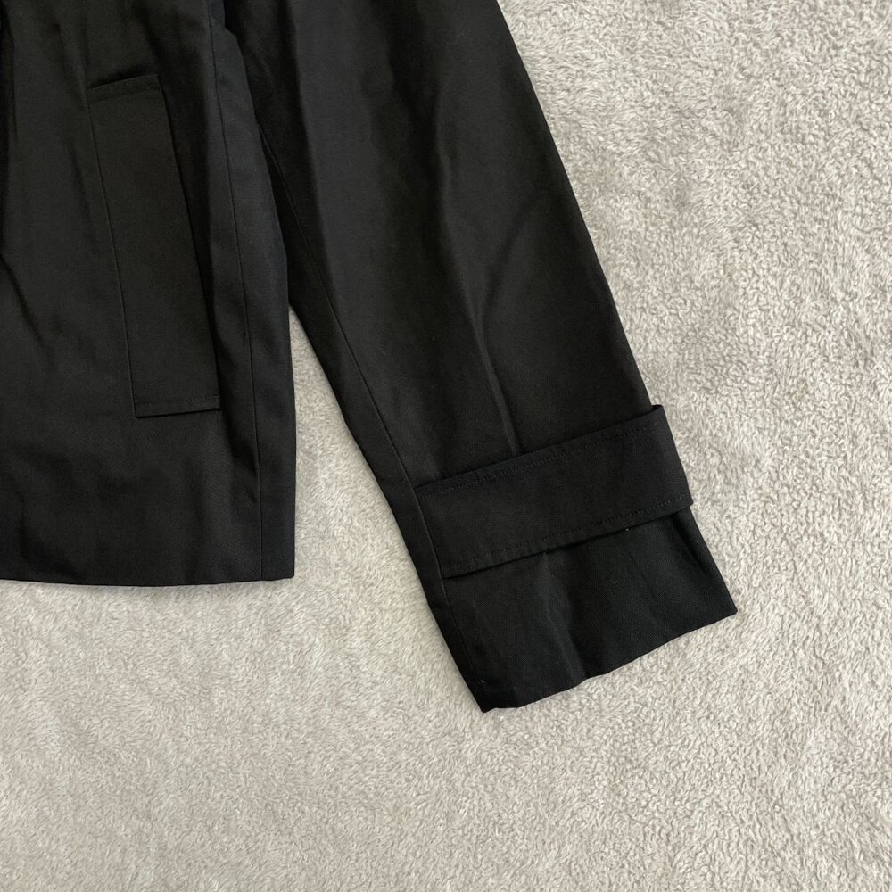 NEW Michael Kors Women's M Black Peacoat Jacket 100% Cotton - Picture 10 of 13